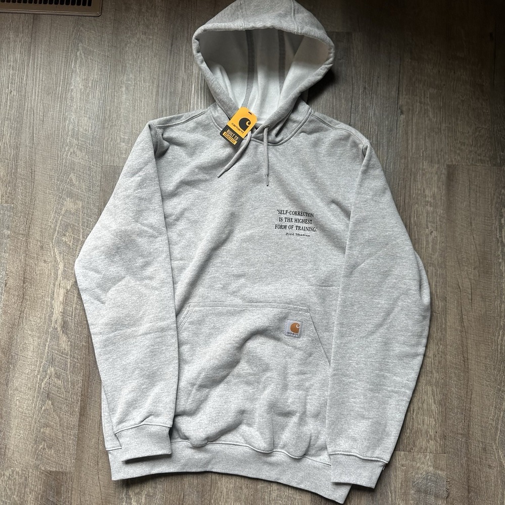 New Custom Motivational TSK Carhartt Hoodie Sweatshirt Size M Gray Authentic NWT